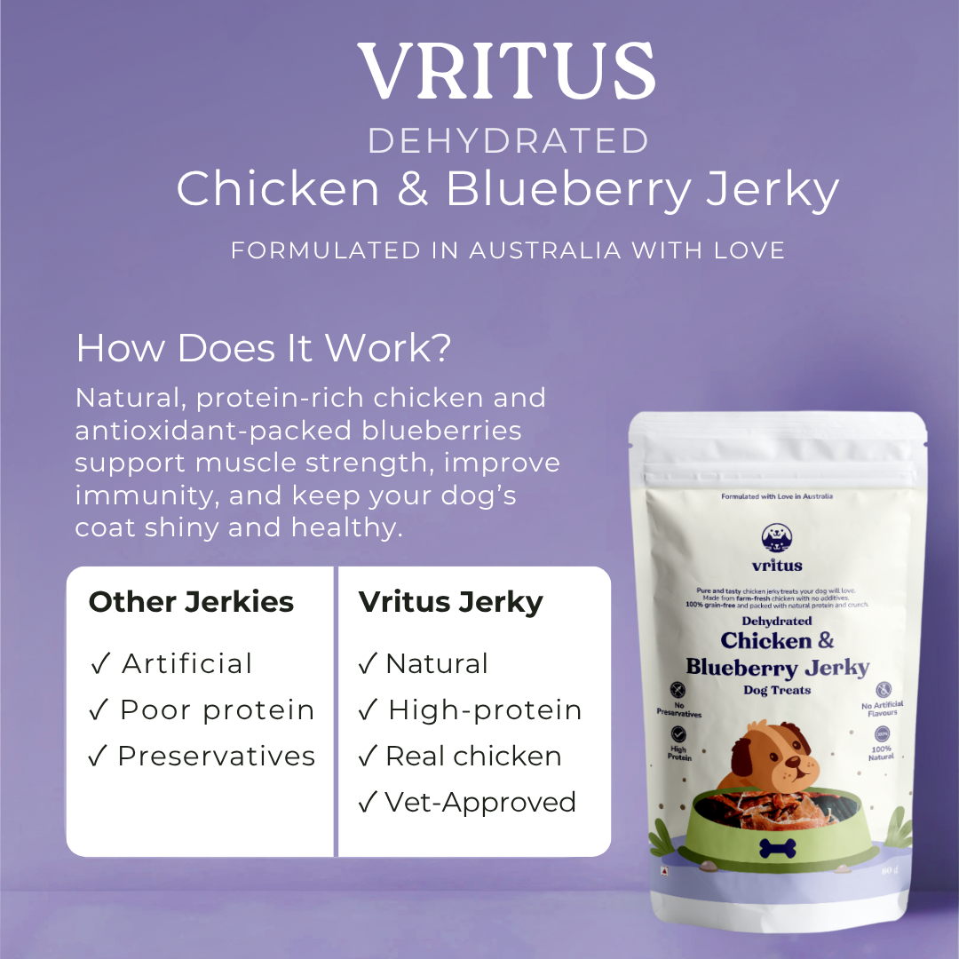 Chicken Jerky | Blueberry Flavour