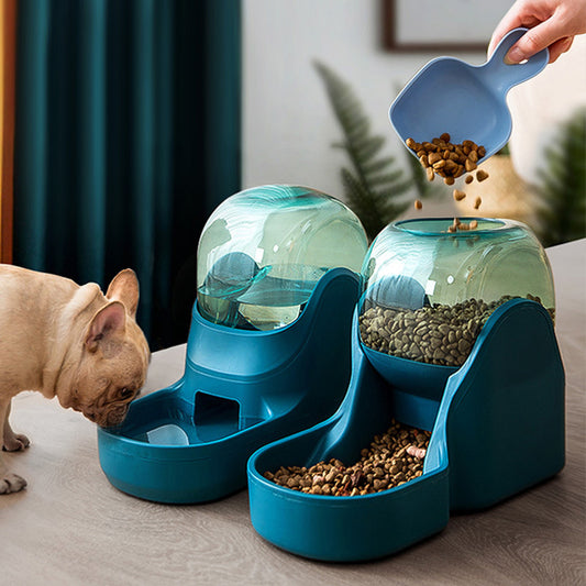 Gravity Pet Feeder & Water Dispenser Set