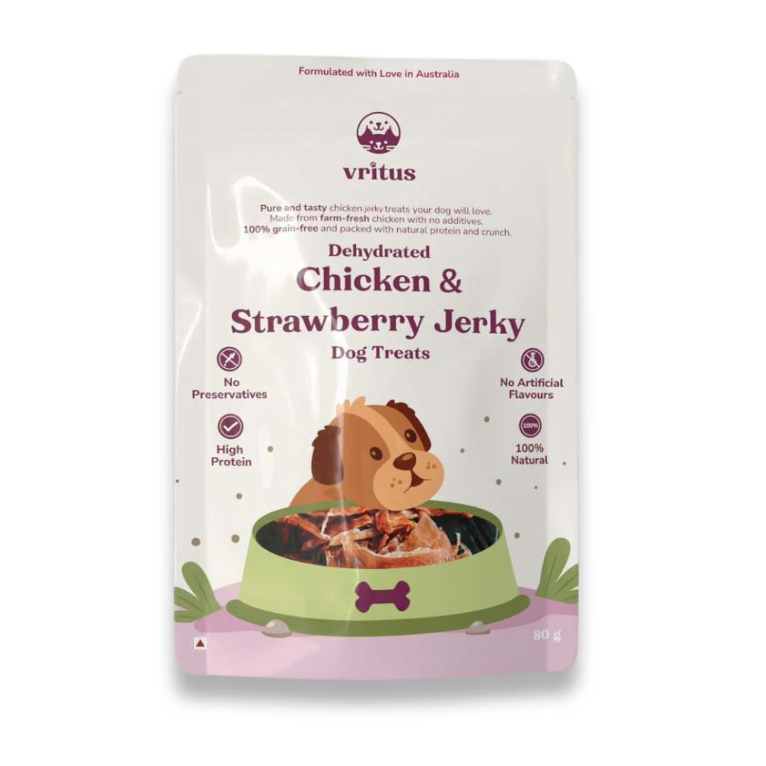 Chicken Jerky | Strawberry Flavour
